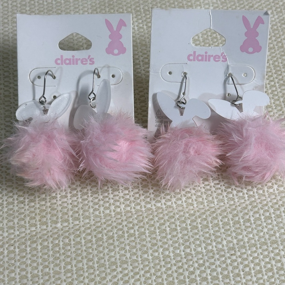 Claire's Pink Bunny Earrings
